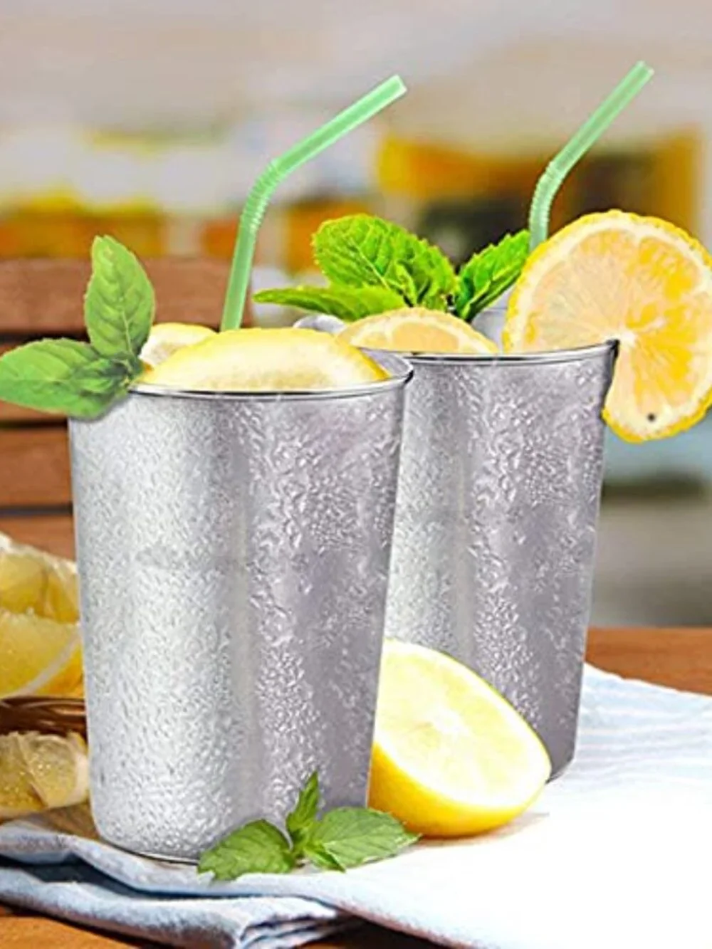 6 Pack 8 oz Stainless Steel Kids Cups, Children's Pint Cups, Stackable Metal Cup